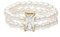 Purelei® Elastischer Ring mit Muschelperlen & eckigem Zirkoniastein – Edelstahl in Gold, Silber oder Roségold, Größen S/M & M/L, elegantes Design (Gold, M-L)