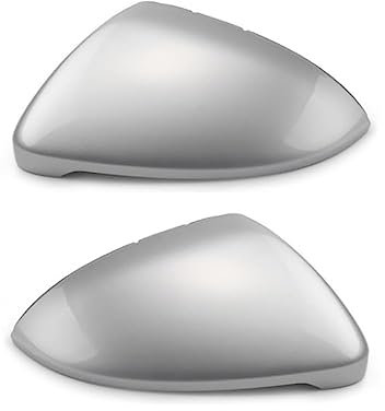 WzMDg 1 Paar Spiegelkappen Außenspiegel für Golf 7 MK 7.5 GTI GTD 2013 2014 2015 2016 2017 2018,Rückspiegelgehäuse,Abdeckungen Seitenspiegel,Auto Spiegelkappen,E-Silver
