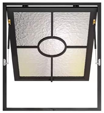 pujindu Finestre A Filo per Capannoni Finestre Scorrevoli per Uso Domestico con Maniglie, Finestre Scorrevoli Orizzontali con Vetro per Bagni E Bar(80x40cm)