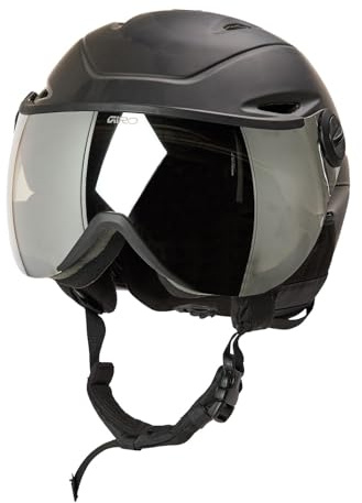 Giro Vue MIPS - XL Skihelm mit klappbarem Visier, UV-Schutz, verstellbarem In Form Fit System, In-Mold-Konstruktion, regulierbarer Belüftung, MIPS-Schutz, Farbe: Matte Black, Größe: M