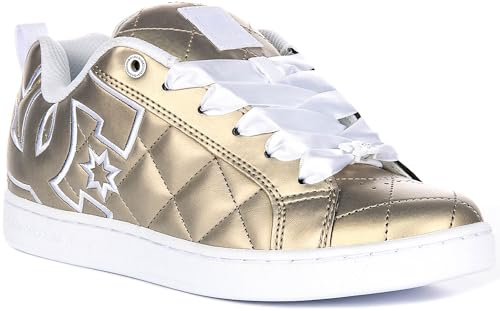 Dc Shoes Court Graffik S Women's Quilted Vent Hole Ribbon Lace Trainers