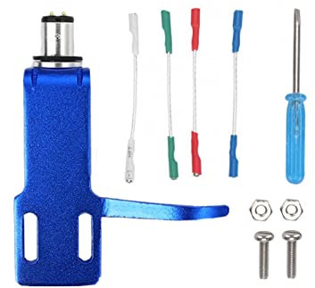 Nützlicher Headshell-Phono-Plattenspieler-Kartuschenhalter mit Anschlusskabel und Schrauben für High-End-Grammophon-Tonabnehmer, Plattenspieler, DJ-Mixer