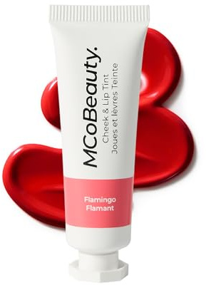 MCoBeauty Cheek & Lip Tint - Flamingo | Dewy Gel Cream Tint for Cheeks & Lips, Buildable Colour, Radiant Finish, Vegan & Cruelty Free
