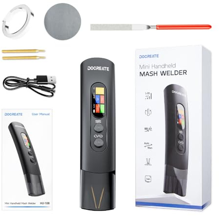 Soldadora por puntos para baterías, soldadora por puntos a batería, 99 velocidades, ajustable con pantalla LCD, aguja de repuesto para soldadores por puntos para baterías, modo automático y manual (HU