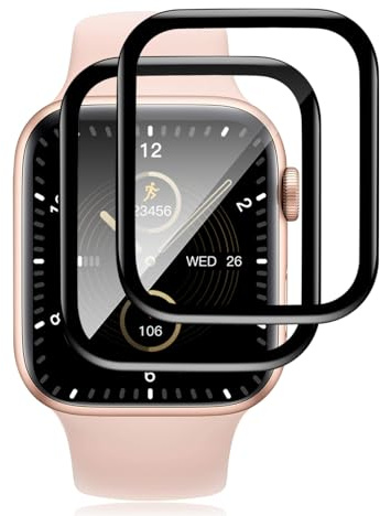 VideoSecu 2 pezzi vetro protettivo per Apple Watch Series 4/5/6/se (44mm) vetro temperato pellicola
