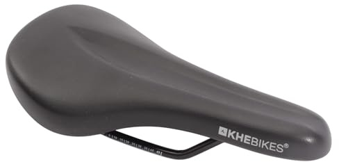 KHEbikes Slim BMX Sattel gepolstert – 0,25 kg – 125 x 230 mm – 7 mm Stahlrails – leicht & kompakt – Street, Park & Flatland