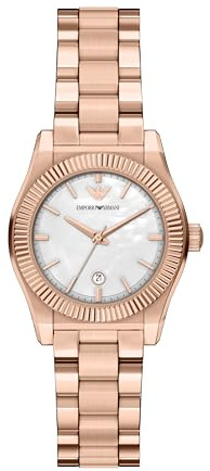 Emporio Armani Damen 32MM Roségoldfarbene Edelstahl Uhr, AR11762