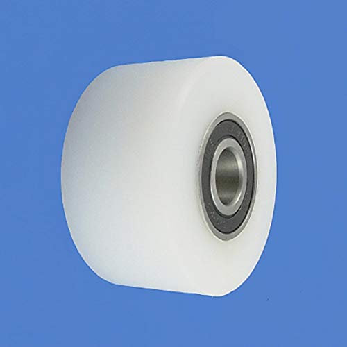 65 x 34 mm Bohrung 15 Kunststoffrolle Polyamid Doppelte Lagerung Paletten Fixierer Rad für Hubwagen Nylon Rolle Ø 65 mm mit Kugellage
