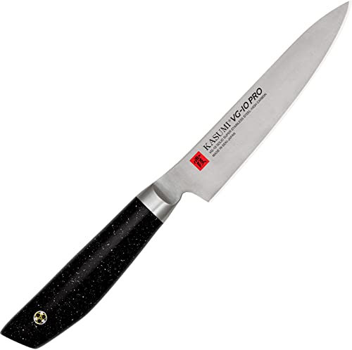 DUE CIGNI Kasumi PRO Coltello Multiuso, 12 cm, Colore: Nero