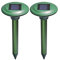 DSNOW Répulsif Anti Taupe Solaire - Set DE 2 Pièces - Anti Taupes, campagnols, Rongeur et nuisibles - Électronique à Ultrasons Chasse Taupe Solaire Intelligent Combine Sons et Vibrations