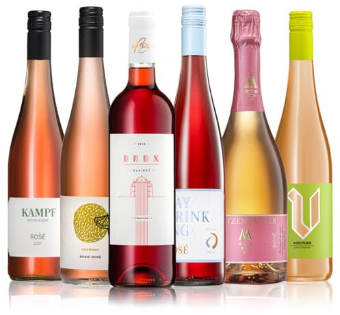 GEILE WEINE Weinpaket ROSE (6 x 0,75) Roséwein trocken im Probierpaket von Qualitätswinzern aus Deutschland & Italien