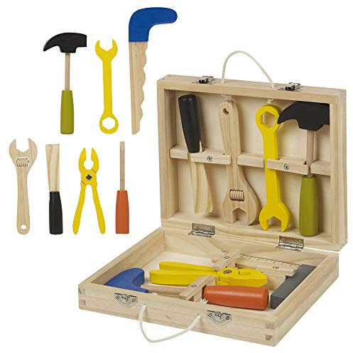 URBN Toys 8 x Mini-Werkzeugkasten aus Holz.