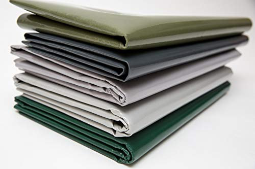 (620 g/m²) Lona para camión/Lona de PVC, 150 cm de Ancho - se Vende por Metros sin Ojales, Lona Protectora, Lona de Tela, Lona Industrial (1,5m x 1m, Verde Oliva RAL6003)