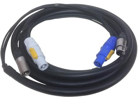 DG Systems - Cavo ibrido DMX via XLR 3P + Alimentazione PowerCon, connettori Neutrik - Made in Italy (20 mt)