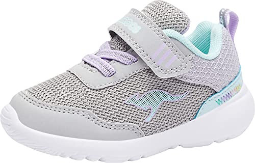KangaROOS Unisex Kinder Ky-lilo Ev Sneaker, Grau Grün, 25 EU
