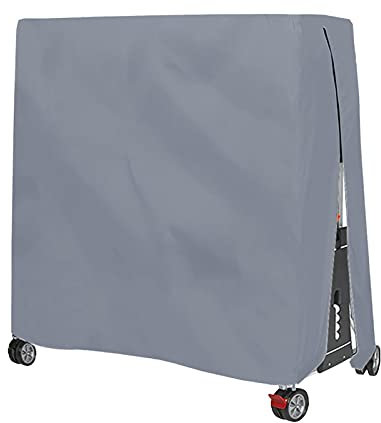 sunflowe Outdoor Tischtennisplatte Abdeckung Schutzhülle Wasserdicht, UV-Beständig Oxford Gewebe Abdeckung Für Tischtennisplatte, Allwetterschutz | Mit Reißverschluss(165x70x185cm)