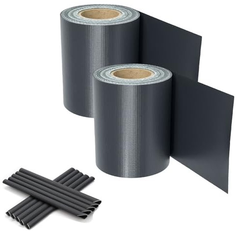 SWANEW PVC Sichtschutzfolie Sichtschutzstreifen 140m x 19cm, Blickdicht Sichtschutz für Doppelstabmatten Zaun, mit 120 Befestigungsclips, Anthrazit