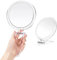 B Beauty Planet Handspiegel,φ15,2 cm Runde,Zweiseitig Schminkspiegel 1X/20X Vergrößerungspiegel, für Make-up-Anwendungen,Transparent
