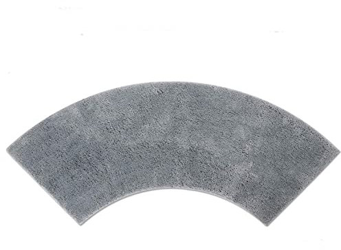 YRHH Duschvorleger Halbrund, Duschvorleger Eckdusche Mikrofaser Waschbarer Viertelkreis-Duschmatte Kleine Gebogene Duschmatte-Gray||45*100cm