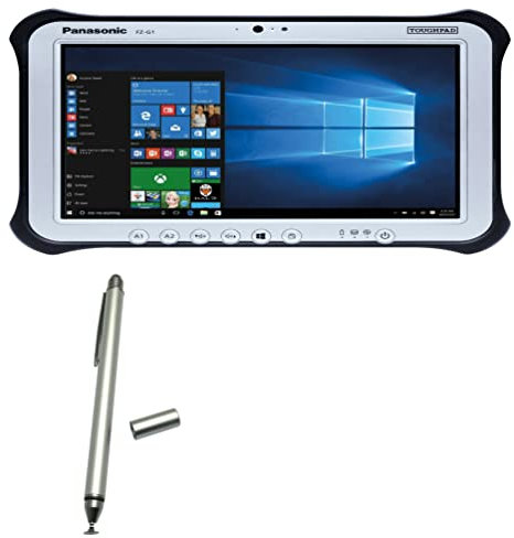 BoxWave Stylus-Eingabestift für Panasonic Toughpad FZ-G1 (Stylus Pen von BoxWave) - kapazitiver DualTip Stylus Pen mit Faserspitze für Panasonic Toughpad FZ-G1 - Metallic Silber