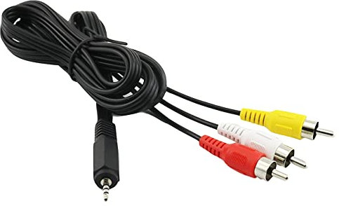 ezqnirk 1 unids 1.5m/5 pies 1x 2,5 mm Mini estéreo AUX Macho a 3 RCA Masculino Conector Adaptador Audio AV Video Cable Cable