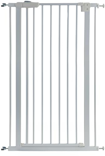 RAMROXX Absperrgitter Treppenschutzgitter Metall weiß + Y Halter 72-86cm 120cm hoch