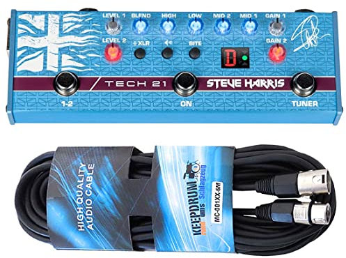 Tech21 SH-1 Steve Harris Bass Sansamp Flyrig + keepdrum XLR-Kabel