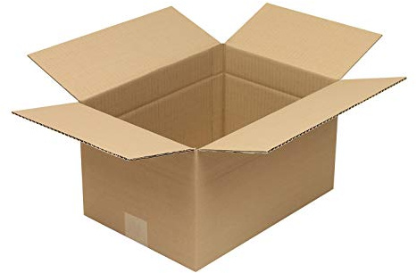 Verpackungsheld Wellpapp-Faltkarton 1-wellig, 350x250x200mm, C4, Qual. 1.20C, braun, Fefco 0201, 25 Stück