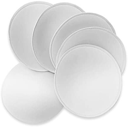 WMugthome 3 pairs C/D/DD Cup Round Soft Bra Inserts Pads Removable for Sport Bra Cups insert and Bikini Top Swimsuit Inserts, White, C Cup