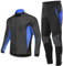 HOMTOL Herren Radjacke set Winter Thermal wasserdicht Winddicht Fahrradjacke Radjacke Winter Thermo Fleece Radtrikot Set Fahrradbekleidung Atmungsaktiv Lange Radhose Radjacke + Fahrradhose