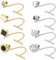 Diamday 8 Pièces Pinces à Cravate pour Hommes 14K Or Plaqué Pinces à Cravate avec Chaîne Cravates Necktie Épingles à Cravate pour Mariage Anniversaire d'entreprise Argent Or