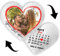 Personalisiertes FOTOGESCHENK Herzkissen mit eigenem Foto (35 x 40 cm) Kalender mit QR Musik Foto-Kissen mit Deinem Foto Bedrucken Zum Valentinstag (mit Füllung) [091]