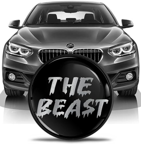 SkinoEu Tuning Emblem für Fronthaube und Kofferraum 82mm Kompatibel mit BMW Emblem 51147057794 Beast Silber EN 26