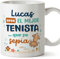 MUGFFINS Tazas Personalizadas para TENISTA hombre - En Español - Mejor que yo Sepia - 11 oz / 330 ml - Regalo Personalizable original y divertido