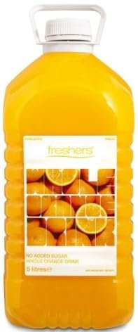 Fresher's Juice Drinks 5ltr (No Added Sugar Orange, 1)