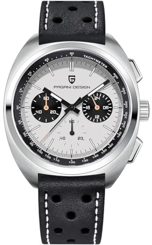 Pagani Design PD1782 Uhren für Männer Chronograph Uhren für Männer Analoguhr,Herren Saphirspiegel 10Bar wasserdichte Armbanduhr,VK63 Uhrwerk