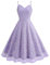 Odizli Robe courte sexy à paillettes pour femme - Bretelles spaghetti - Robe de fête, de cocktail, lilas, L