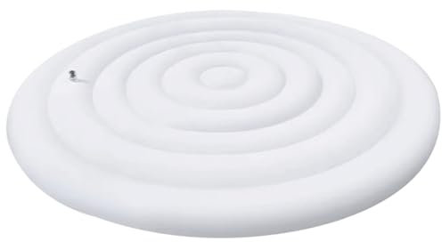 Obelunrp Aufblasbare Whirlpool-Abdeckung rund- 57 In Deckelerettsdeckel Deckel für runde Whirlpool- Faltbare Schutzregenüberlaufabdeckung für aufblasbare Whirlpools im Freien