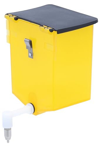 Agrarflora Kleintiertränke 0,5 Liter - Kaninchentränke mit Halterklammer - Nagertränke mit Klappdeckel - Kükentränke mit Tränkenippel - Nippeltränke für Kaninchen, Küken und Kleintiere