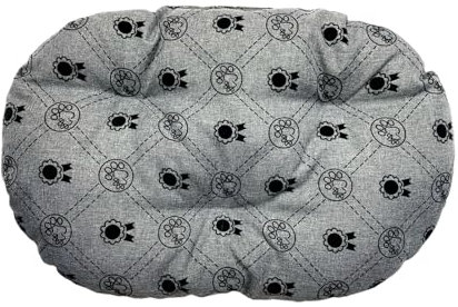 Hundekissen – Katzenkissen – ovale Größe 50 x 34 cm hellgrau Farbe – Hundebett – Katzenbett – Katzenmatte – Matratze für Hunde oder Katze – Waschbar – Ideal für Transportkörbe oder Tierbetten