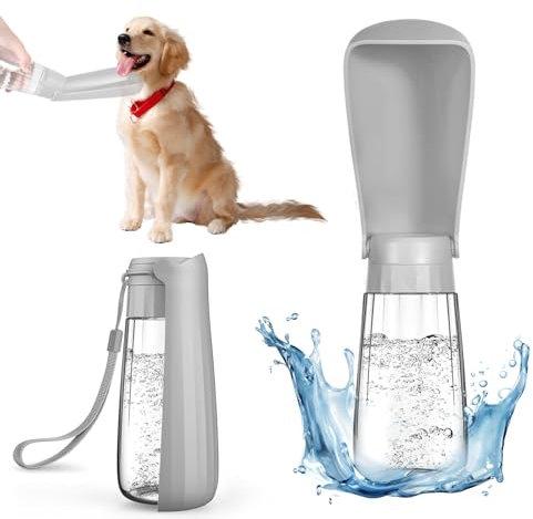 550 ML Trinkflasche für Hunde für Unterwegs, 150°°Foldable Design Trinkflasche Tragbar Hund,Dicht Hunde Wasserflasche für Unterwegs, Tägliche Spaziergänge,Reisen,Camping