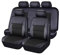MaKeMoney Auto Sitzbezüge FüR Dacia Duster 2010-2025, Leder Schonbezüge Vordersitze und Rückbank Sitzschoner Kompletter Satz Auto Zubehör, B/Black