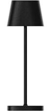 Blomus Mobile LED Leuchte -KODU- | Mobile Akku Tischlampe aus Aluminium | Farbe Schwarz | Ø7 x 20H cm | 3 Lichtfarben | Dimmbar per Touch | IP65