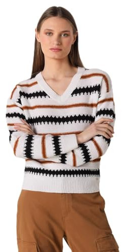 Lois Jeans - Jersey Cuello Pico Abierto con Rayas Jaquard