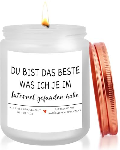 Geburtstagsgeschenk für Frauen, Duftkerze Partner Geschenk, Lavendel Kerzen im Glas für Freundin Mama Oma Schwester Tochter Lehrerin Kollegen, Hochzeitstag, Geburtstag, Weihnachts, Pärchen Jahrestag