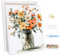 MEIYUDA Peinture par Numero Adulte avec Cadre Fleur Aquarelle, DIY Peinture Acrylique pour Adultes Débutants, Facile sur Toile Avec Peintures et Pinceaux Decoration Maison Cadeau 30x40cm