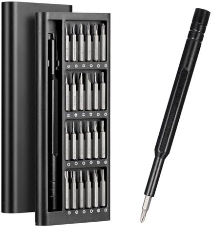 HSEAMALL 24 in 1 Precision Laptop Screwdriver Set Small PC Screwdriver Set Mini Magnetic Repair Tool Kit for Fixing Watch, Camera, Glasses, Computer,Phone,PS4, PS5, Switch, Xbox,Gift Gadget for Men