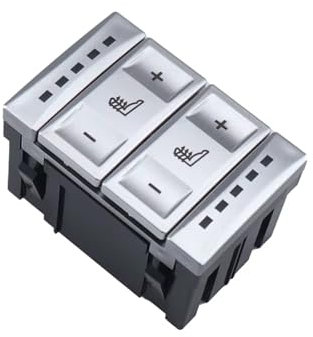 Elektrischer Fensterheberregler Auto Elektrische Sitz Heizung Taste Für Ford Für Mondeo MK4 S-MAX Galaxy MK 3 Auto Schalter Panel Control Schalter 6M2T 19K314 AC Fensterheber Schaltertasten(Silver)