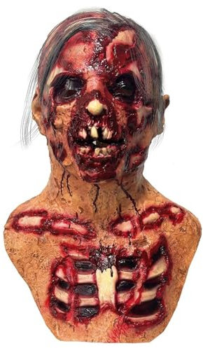 BEJOYFMY Scary Zombie Mask, Creepy Latex Walking Dead Biochemical Monster Cosplay Face Masks for Halloween Party Props