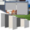 Ollewiellan Tenda da sole verticale 100 x 240 cm, tenda da sole per balcone, tenda a rullo protezione dal vento, tenda laterale,resistente alle intemperie, Grigio Chiaro